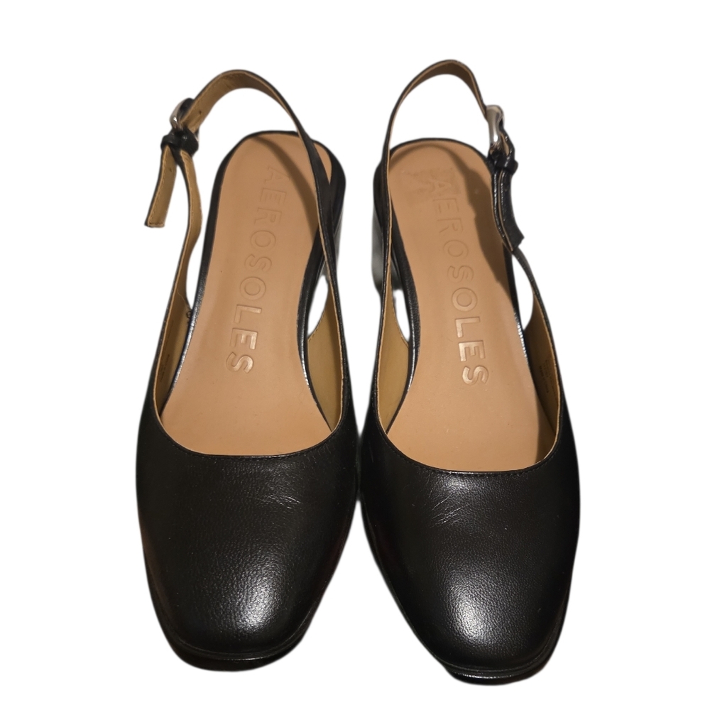 AEROSOLES Black Slingback Flats
